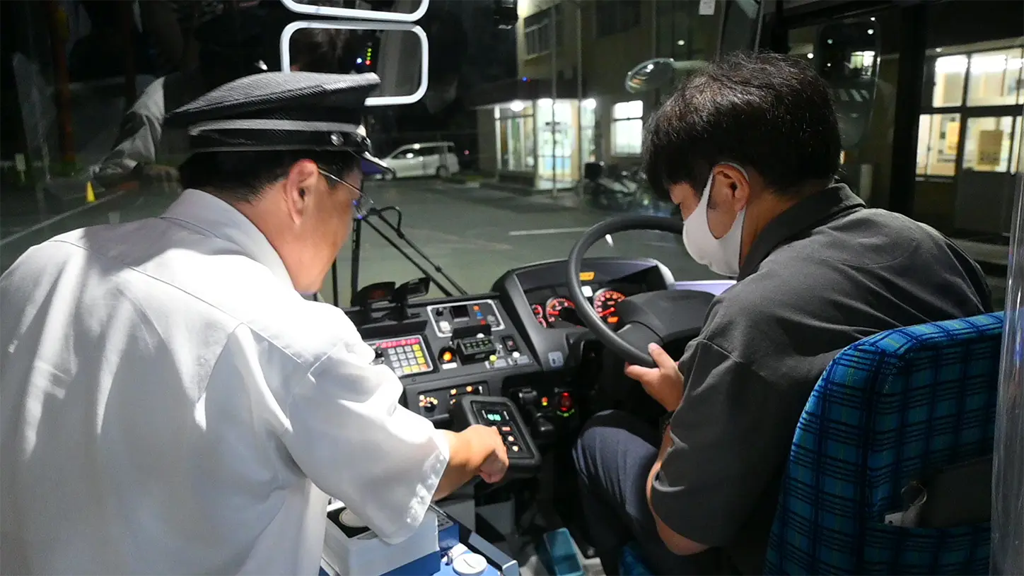バス運転体験会の様子
