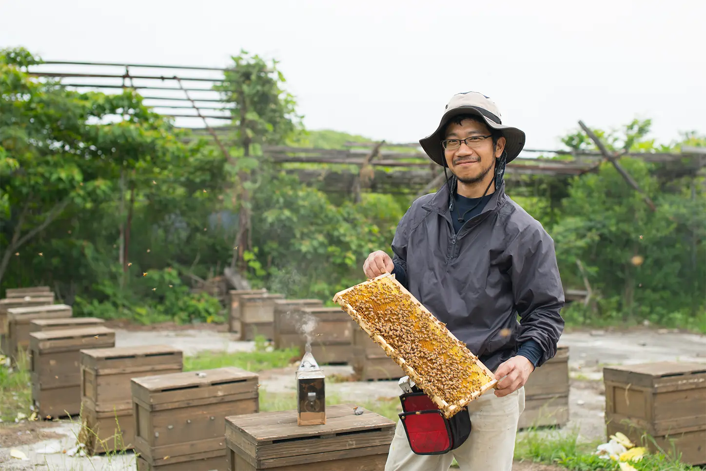 巣箱と川村さん