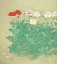 上村松篁「芥子」(前期展示)