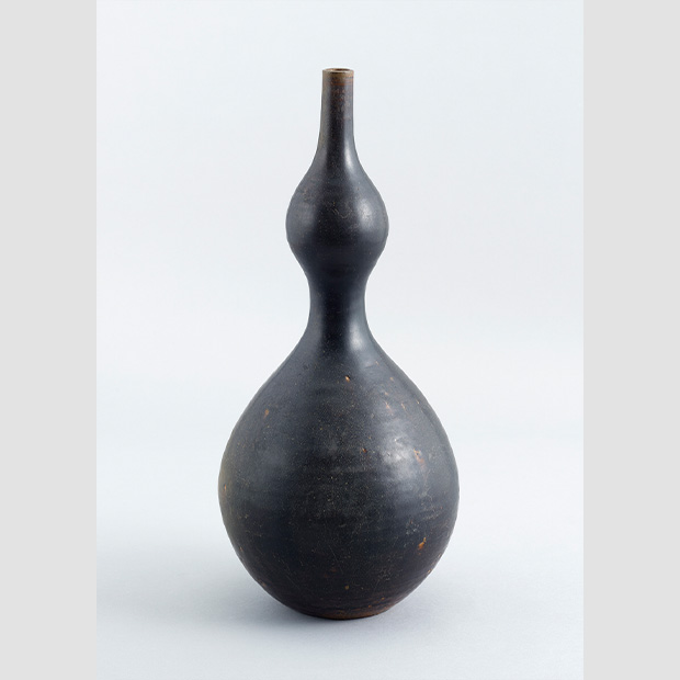黒釉葫芦瓶