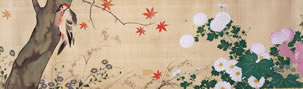 四季花鳥図巻（部分）