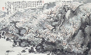 名士観梅図　大正５年（1916）　奈良市史料保存館蔵【前期展示】