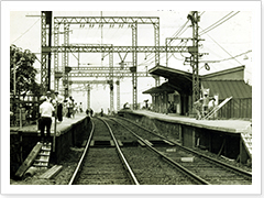 旧石切駅(撤去工事に着手)(D80年史P150)